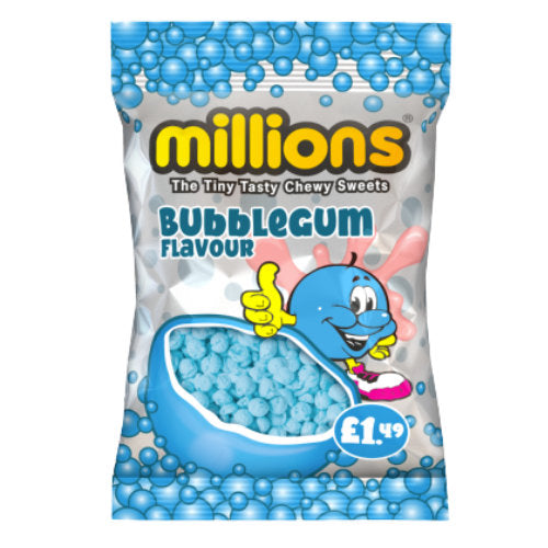 Millions Bubblegum 110g Hanging Bags £1.49 PMP - 12 Count