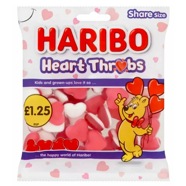 Haribo Heart Throbs PM £1.25 Share Bags - 12 x 140g