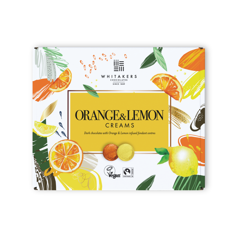 Whitakers Orange & Lemon Cremes 200g - 8 Count