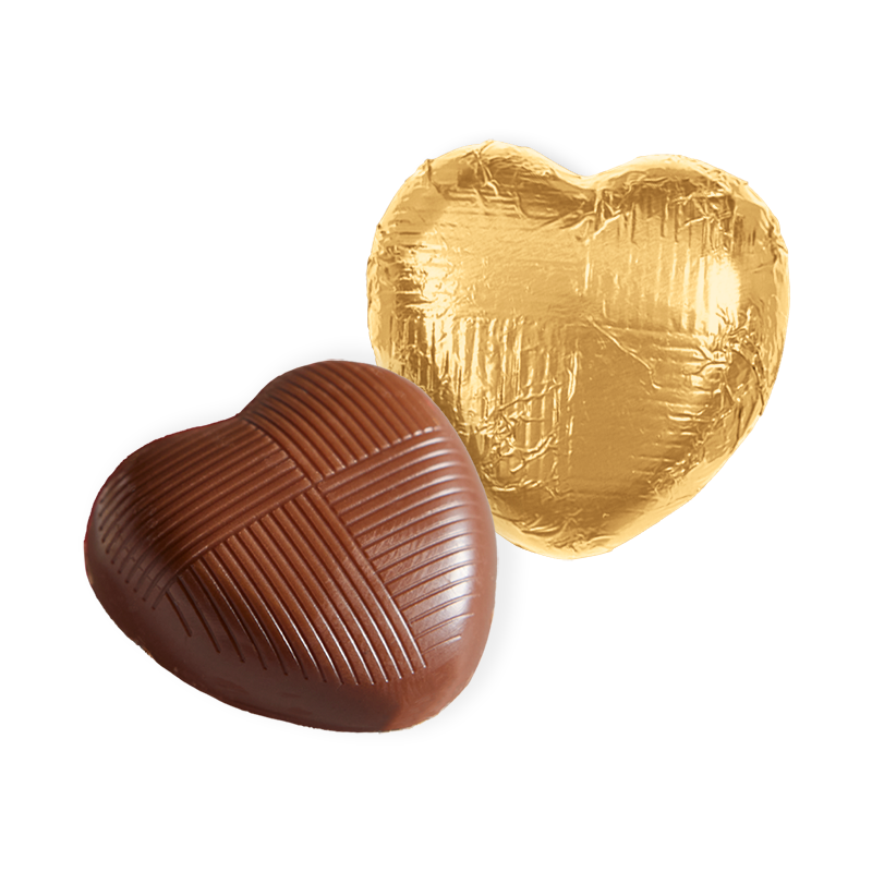 Whitakers Gold Foiled Chocolate Hearts - 1kg