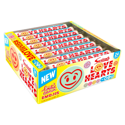 Swizzels Matlow Giant Love Hearts Rolls - 24 Count