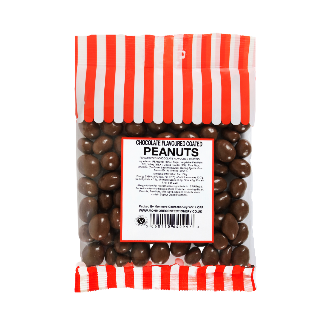 Pre-Packed Chocolate Flavour Coated Peanuts 125g - 24 Count