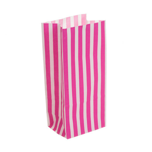 Pink Striped Pick 'n' Mix Bags - 500 Count