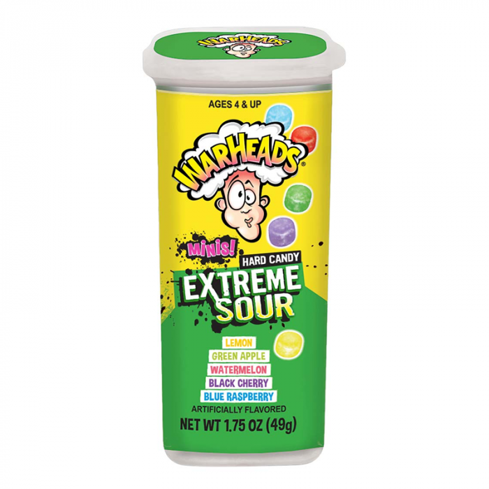 Warheads Mini Extreme Sour Candy Tins - 18 Count