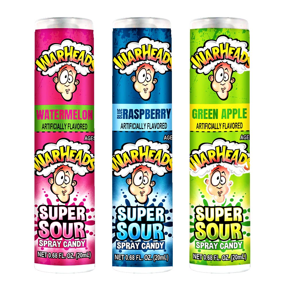 Warheads Super Sour Spray 19g - 12 Count