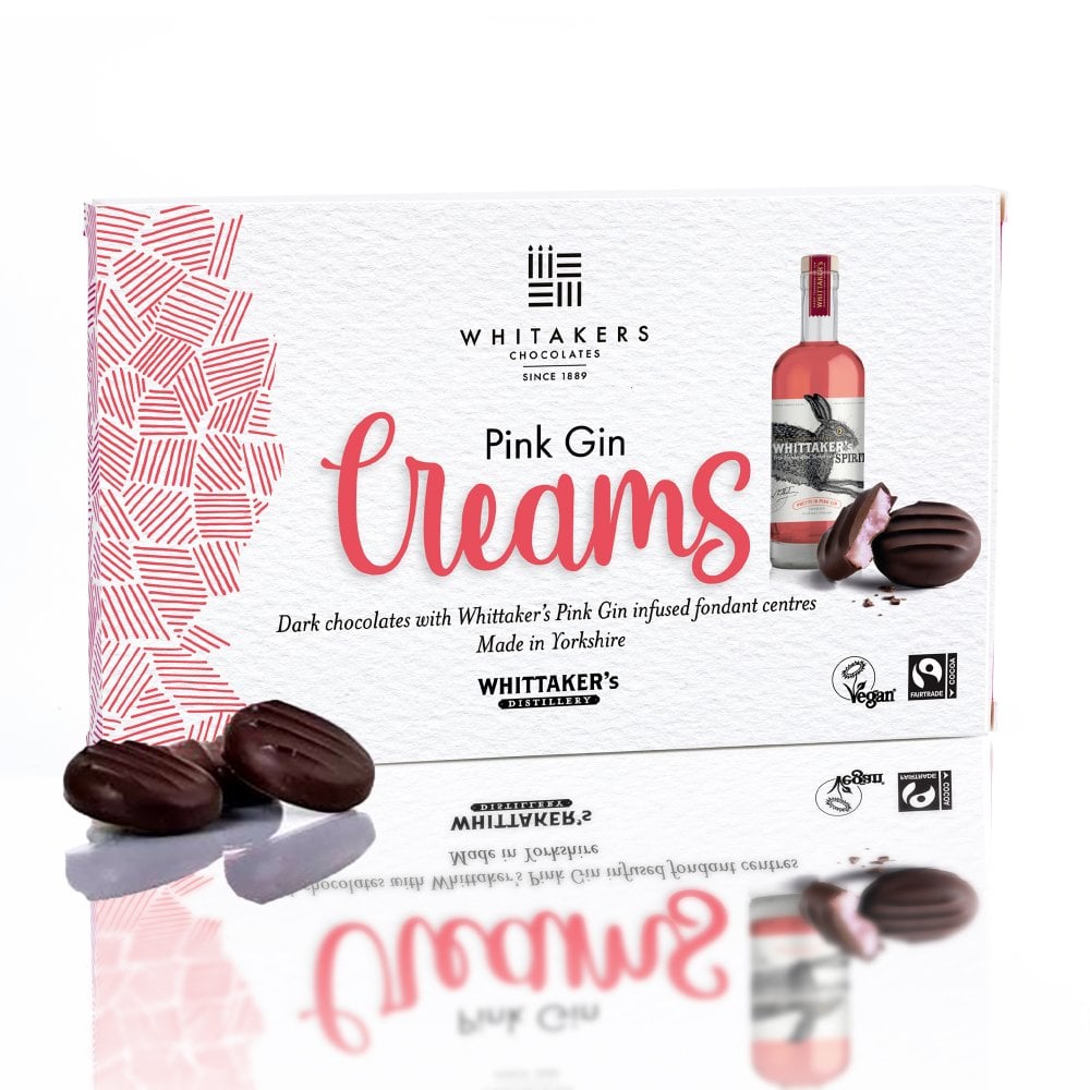 Whitakers Pink Gin Creams 150g - 14 Count